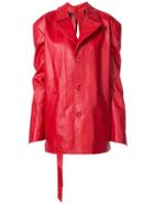 Y / Project Draped Button Back Coat - Red