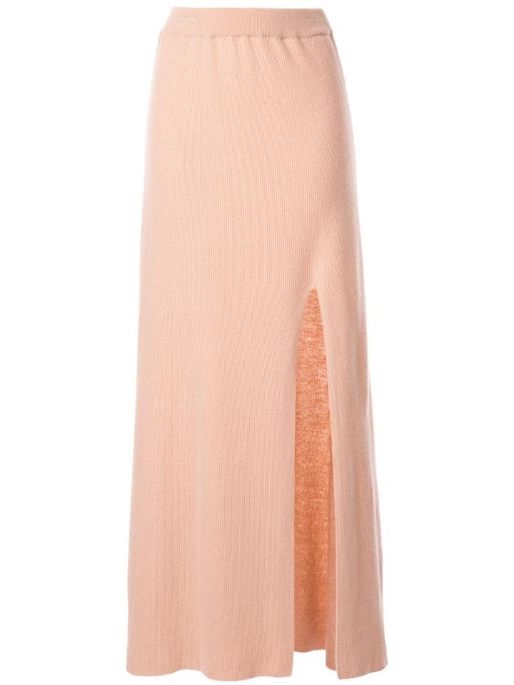 Nanushka Cable Knit Skirt - Orange