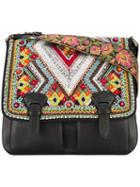 Roberto Cavalli - Bead Embellished Satchel - Women - Lamb Skin - One Size, Black, Lamb Skin