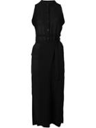 Lost & Found Ria Dunn Side Slit Wrap Jumpsuit, Women's, Size: M, Black, Linen/flax/viscose