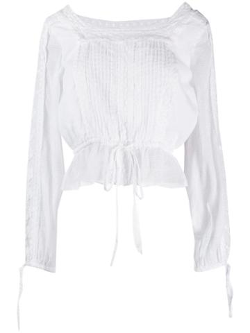 Love Shack Fancy Embroidered Pippa Blouse - White