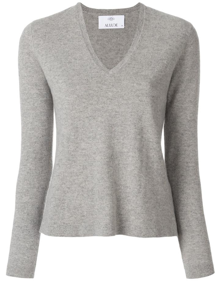 Allude Button Detail Sweater - Nude & Neutrals