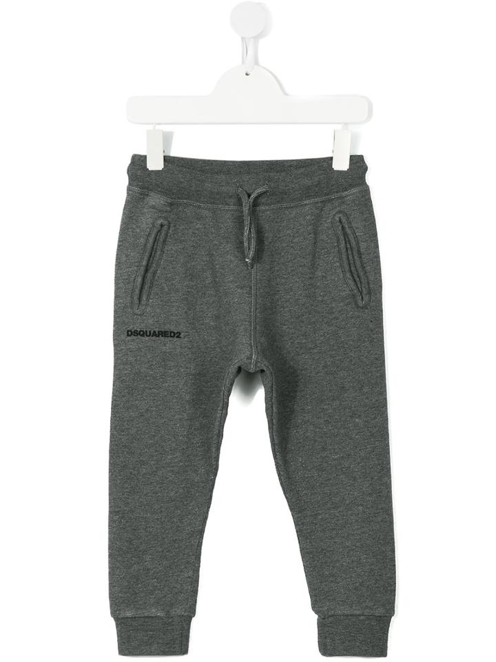 Dsquared2 Kids - Logo Tracksuit Bottoms - Kids - Cotton/viscose - 10 Yrs, Grey