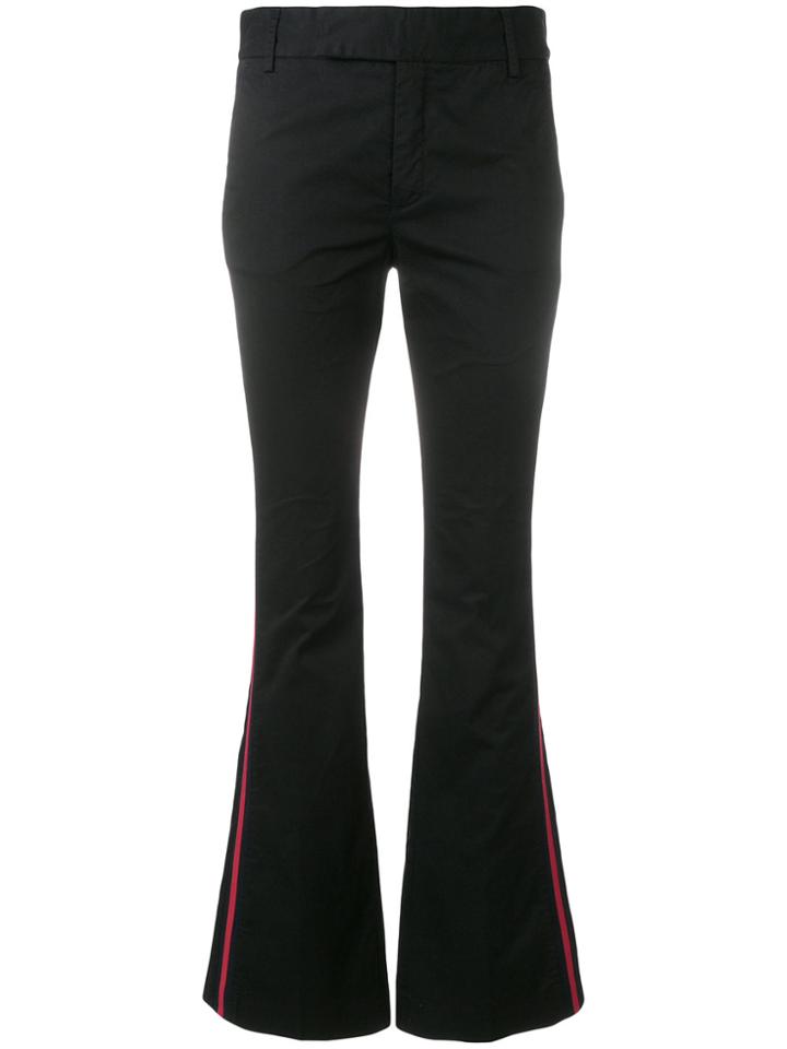 Femme By Michele Rossi Side Stripe Flared Trousers - Black