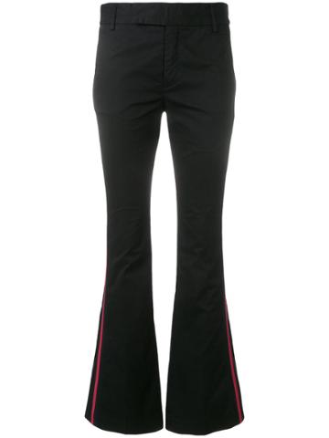 Femme By Michele Rossi Side Stripe Flared Trousers - Black