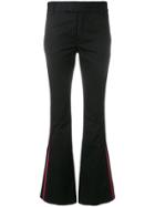 Femme By Michele Rossi Side Stripe Flared Trousers - Black