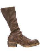 Guidi Draped High Boots - Brown