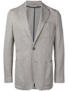 Canali Knitted Style Tailored Blazer - Grey