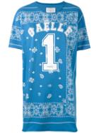 Gaelle Bonheur - Logo Print Dress - Women - Cotton - 3, Women's, Blue, Cotton