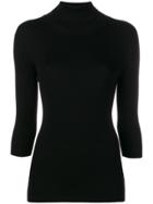 Dolce & Gabbana Roll Neck Knitted Top - Black