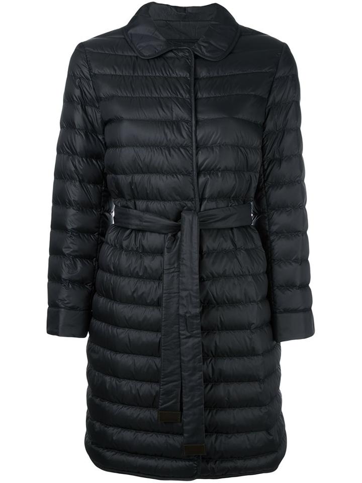 's Max Mara Padded Belted Coat, Women's, Size: 40, Black, Polyamide