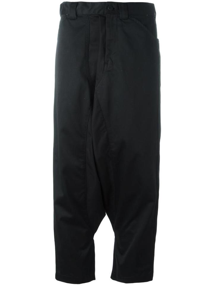 Ganryu Comme Des Garcons Drop Crotch Pants, Women's, Size: Medium, Black, Cotton/polyester