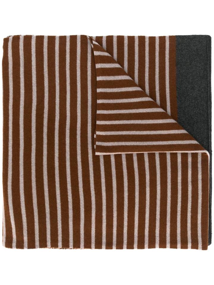 Sofie D'hoore Striped Knit Scarf - Brown