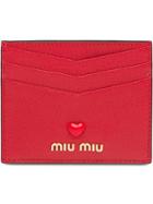 Miu Miu Madras Love Card Holder - Red