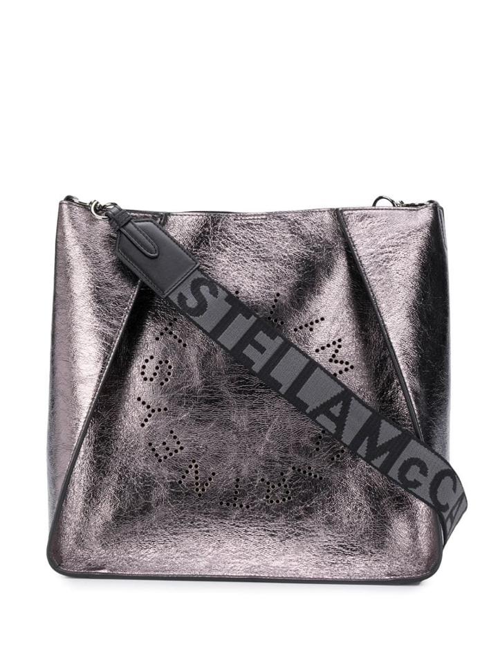 Stella Mccartney Logo Cross-body Bag - Silver