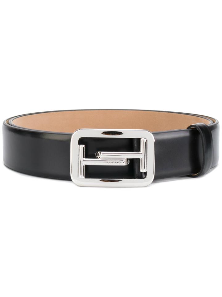 Tod's Double T Buckle Belt - Black