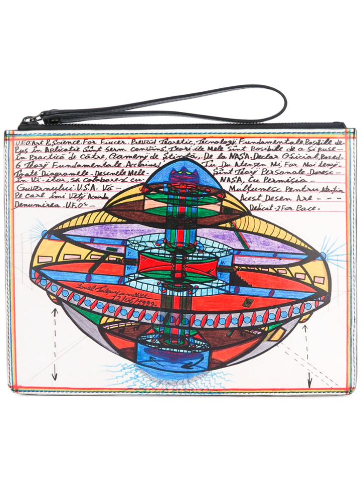 Christopher Kane Printed Clutch - Multicolour