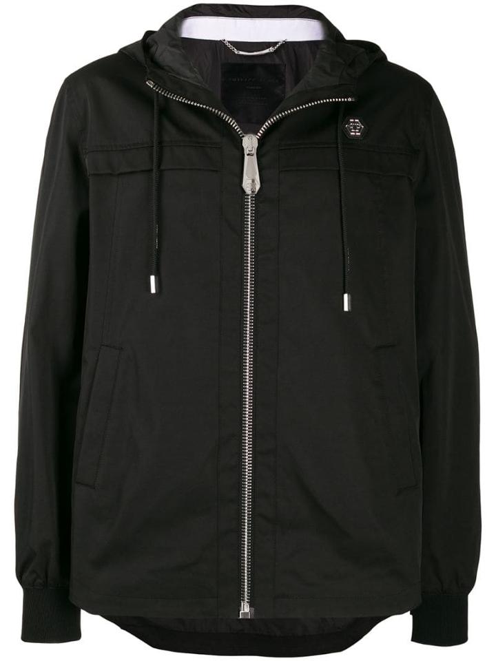 Philipp Plein Hooded Printed P.l.n. Jacket - Black