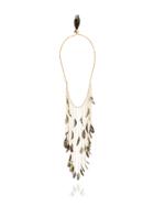 Rosantica Selva Long Feather Necklace - Metallic