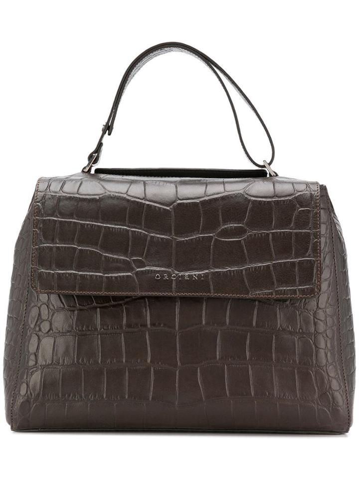 Orciani Croc Handbag - Brown
