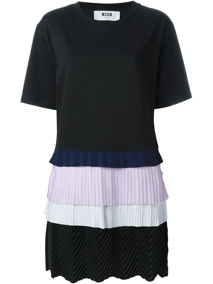 Msgm Tiered Pleated Dress