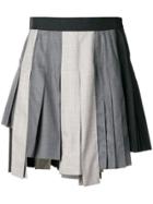 Thom Browne Altered Pleat Miniskirt - Grey