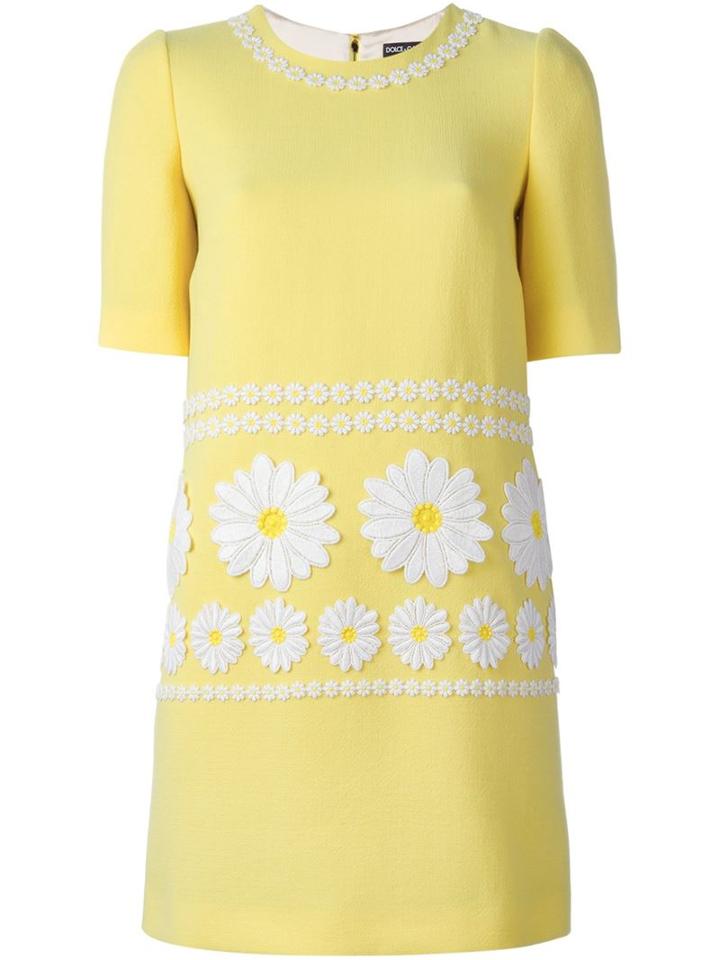 Dolce & Gabbana Daisy Applique Shift Dress