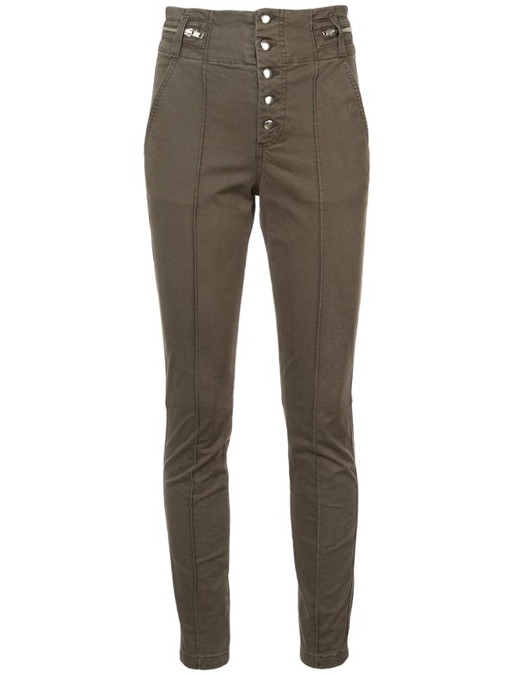 A.l.c. Front Button Slim Trousers - Green