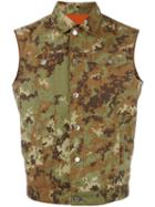 Dsquared2 Camouflage Denim-style Vest, Men's, Size: 48, Brown, Polyamide