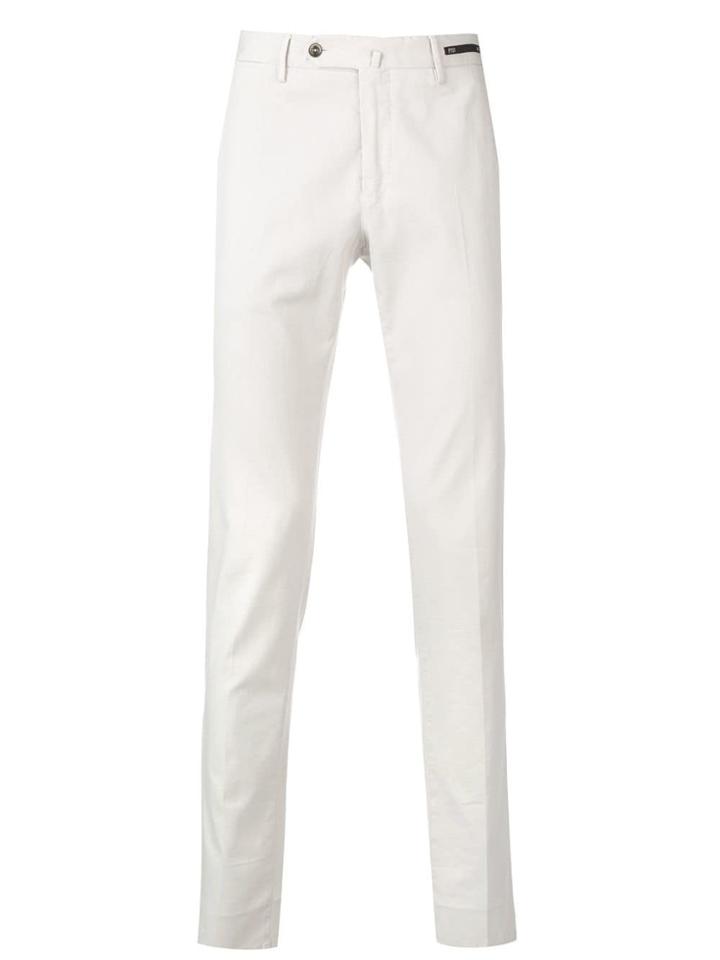 Pt01 Slim Fit Beige Trousers - Neutrals