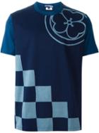Junya Watanabe Comme Des Garçons Man Round Neck Printed T-shirt, Men's, Size: Small, Blue, Cotton