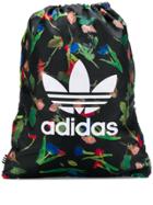 Adidas Floral Print Drawstring Backpack - Black