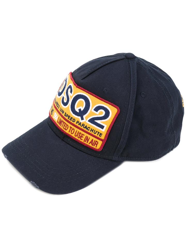 Dsquared2 - Parachute Patch Cap - Men - Cotton - One Size, Blue, Cotton