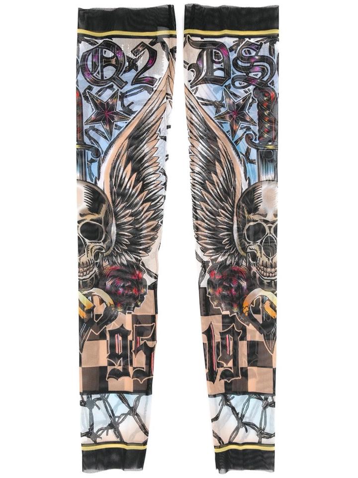 Dsquared2 Skull Tattoo Motif Sleeves - Multicolour