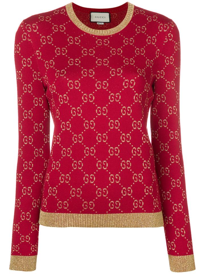 Gucci Gg Supreme Knit - Red