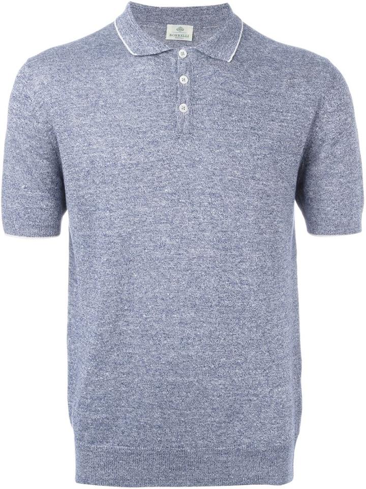Borrelli Contrast Trim Polo Shirt