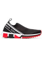 Dolce & Gabbana Black, White And Red Sorrento Logo Sneakers