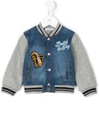 Dolce & Gabbana Kids - Paneled Varsity Bomber Jacket - Kids - Cotton/polyester/polypropylene/viscose - 9-12 Mth, Blue