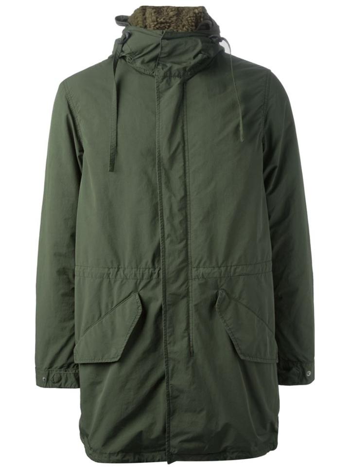 Aspesi Short Parka Coat, Men's, Size: Xl, Green, Polyamide