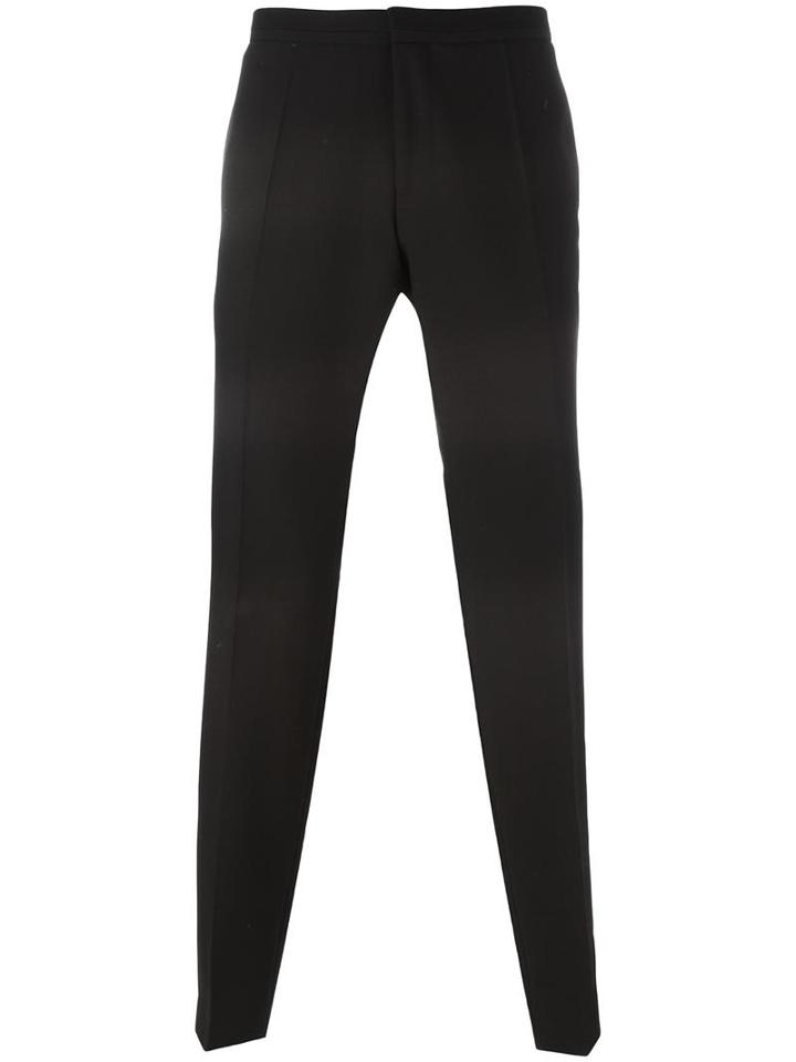 Boss Hugo Boss Tailored Cropped Trousers, Men's, Size: 48, Black, Virgin Wool/mohair/cotton
