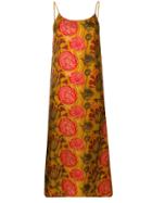 Uma Wang Floral Print Slip Dress - Neutrals