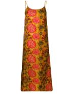 Uma Wang Floral Print Slip Dress - Neutrals
