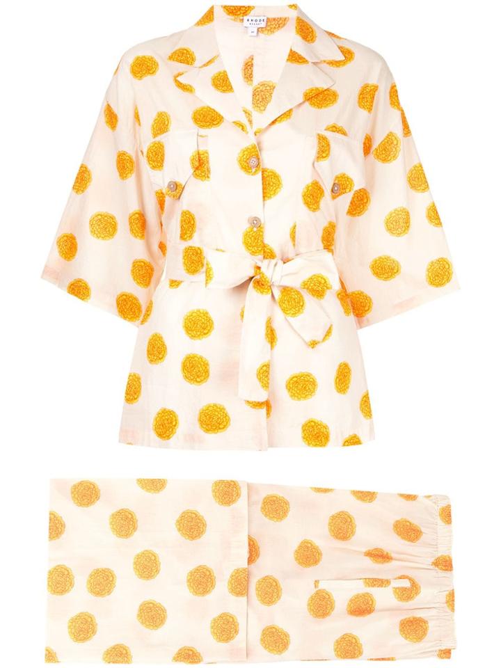 Rhode Resort Two-piece Dotted Suit - Orange