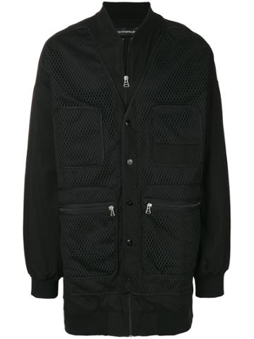 David Catalan Oversized Bomber Jacket - Black