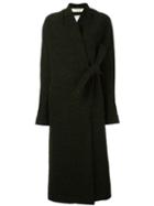 Damir Doma 'cile' Wrap Coat, Women's, Size: Large, Black, Polyamide/mohair/cotton/virgin Wool