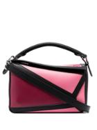 Loewe Pink Puzzle Leather Shoulder Bag