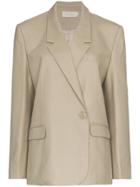 Low Classic One Button Down Double-breasted Blazer - Brown