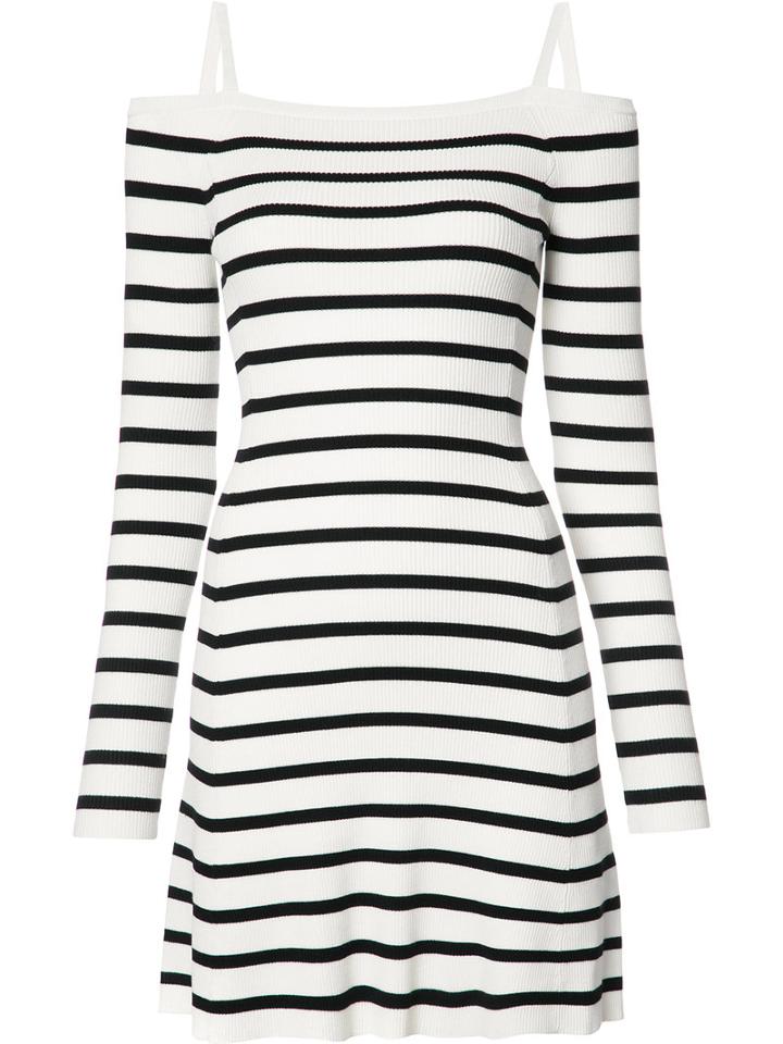 Theory Knitted Drop Shoulder Dress, Women's, Size: Xs, White, Polyester/spandex/elastane/viscose