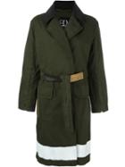 Bazar Deluxe Contrast Stripe Belted Coat