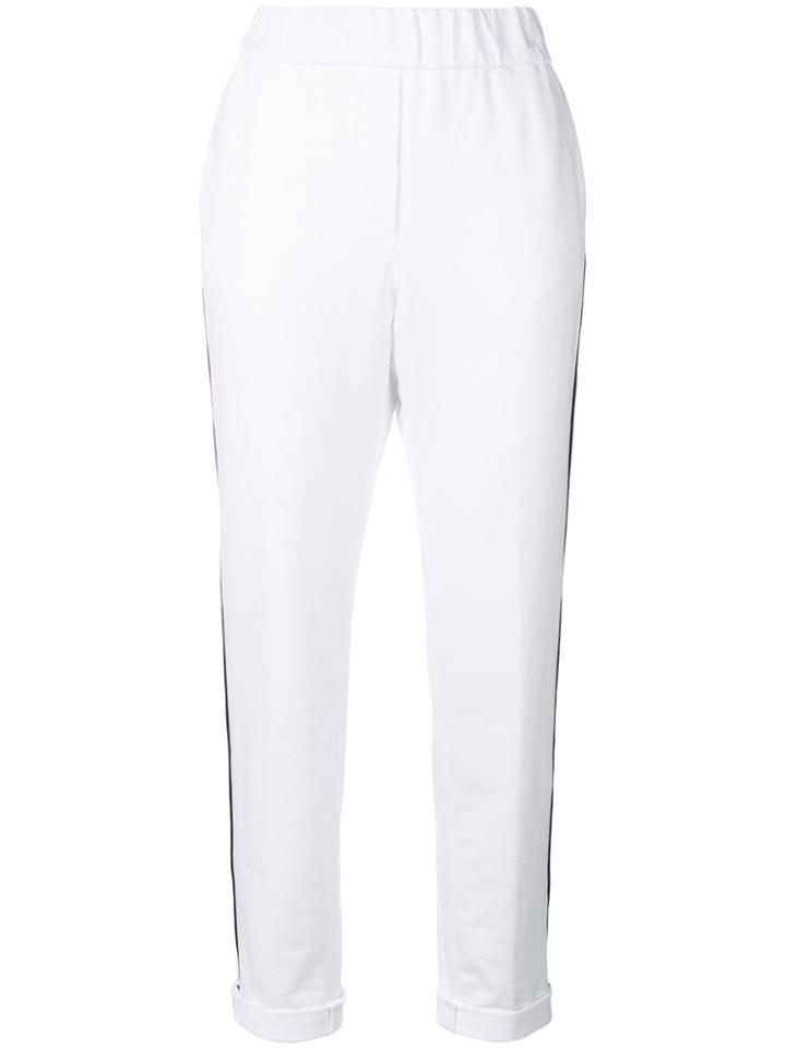 Peserico Slim Fit Cropped Trousers - White